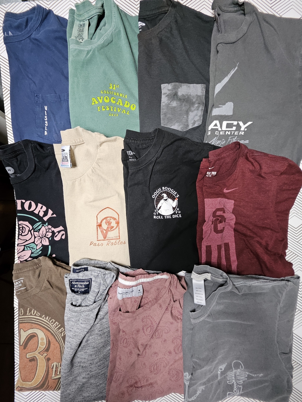 Curated Graphic Teez,Mens MEDIUM ,easy Actually Wearable Teez 12 Pcs